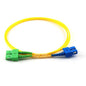 Ljósleiðaratengisnúra SC/APC-SC/UPC single mode tvöf. gul 2m