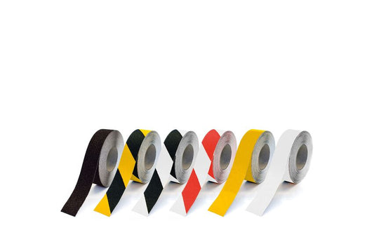 Merkilímband Lineplan antislip 50mm - rautt/hvítt (18m)