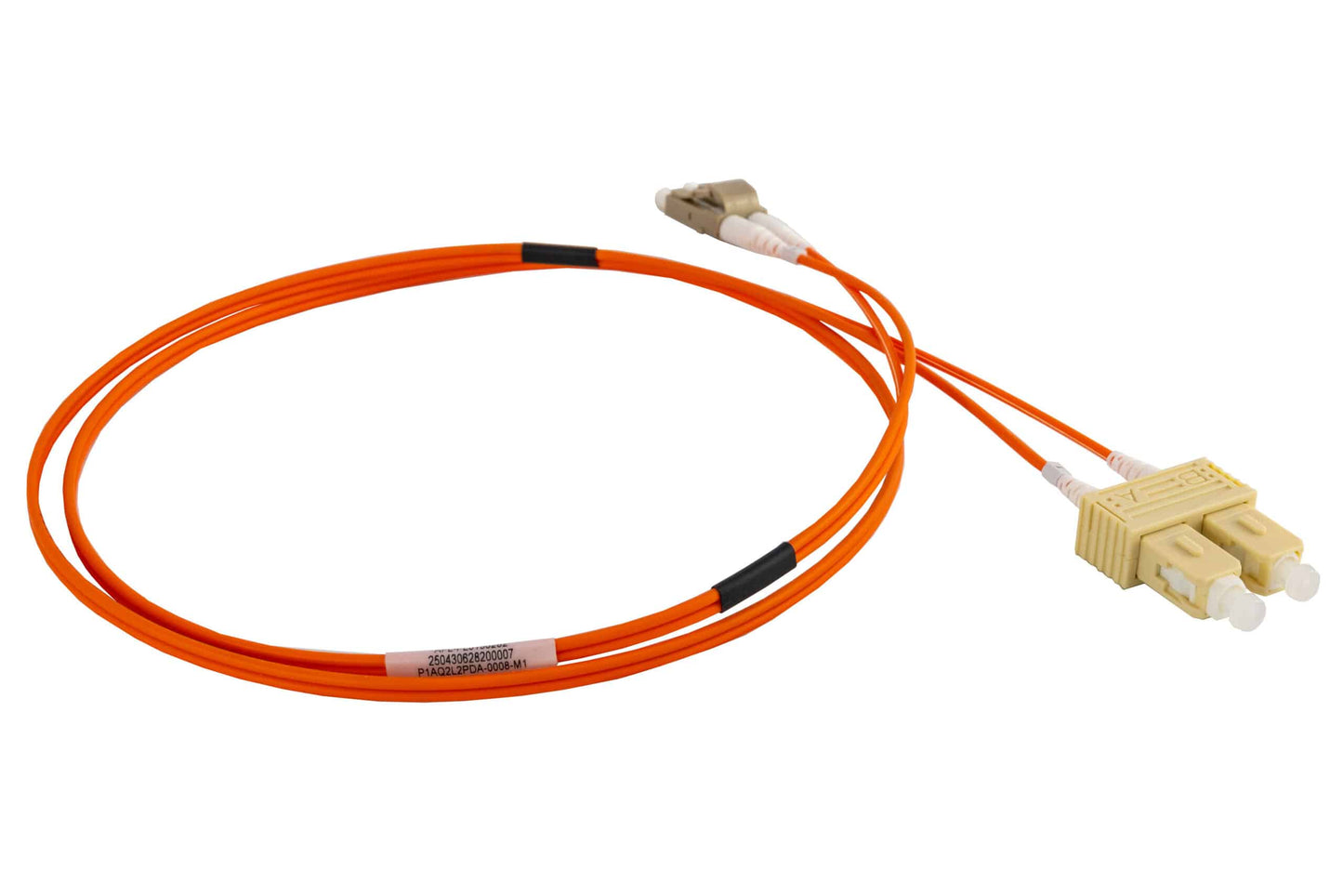 Ljósleiðaratengisnúra LC-SC 50 multi mode tvöf.  appelsínugul 10 m