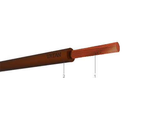 Fínþættur vír 2,5 mm² Brúnn
