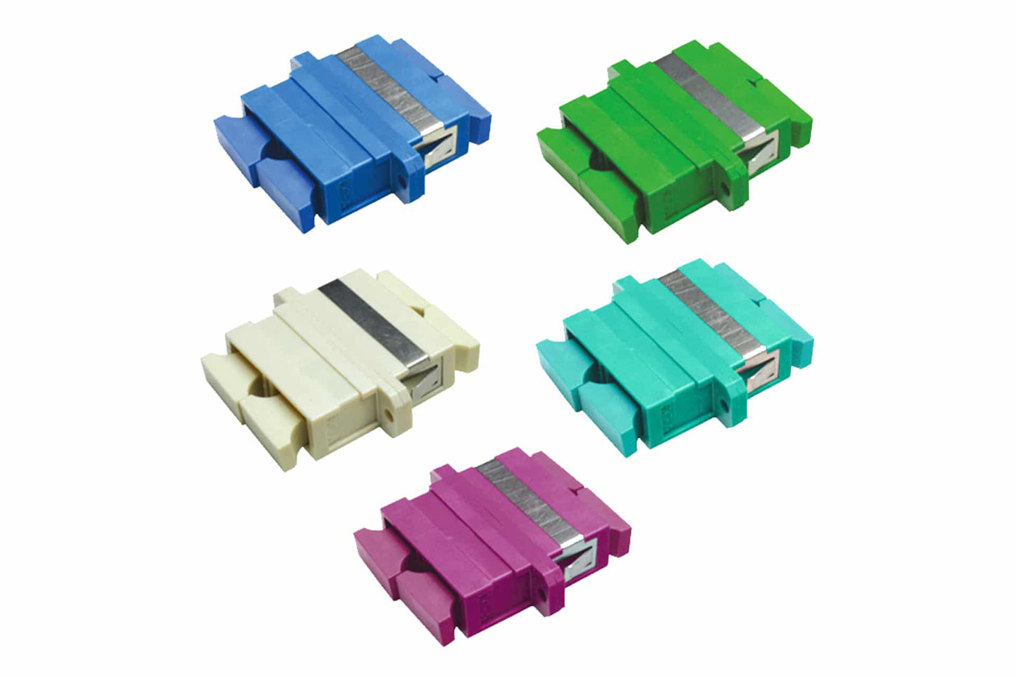 SC Singlemode Duplex Ceramic Adapter blár